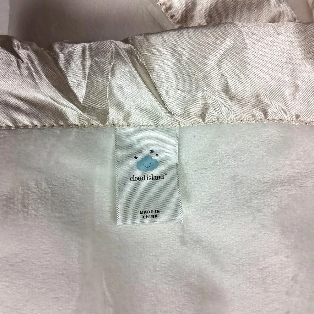 Cloud Island Solid Beige Cream Plush Baby Blanket Satin Trim Thick Unisex Target